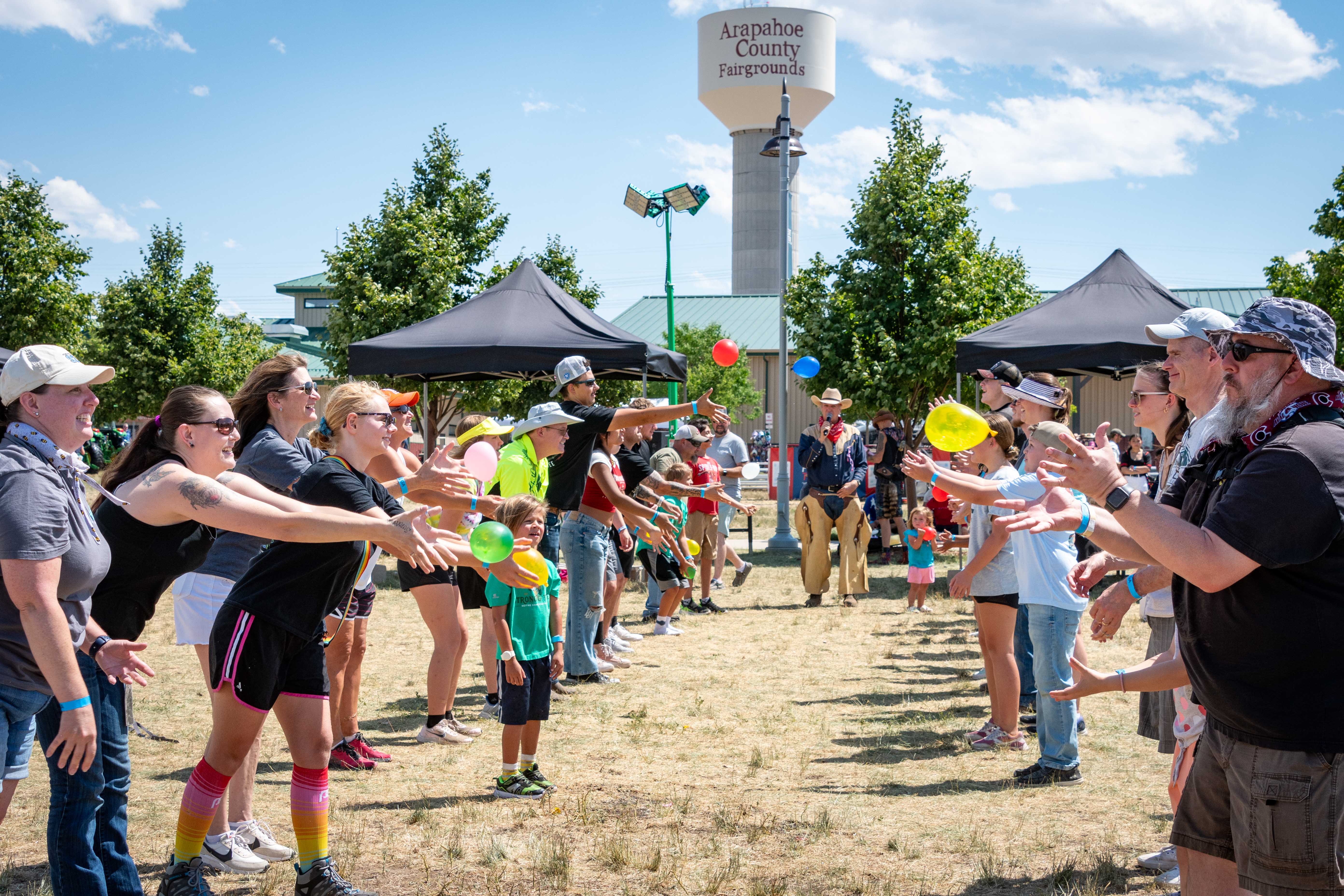 image of a water balloon toss at the Arapahoe County Fair
