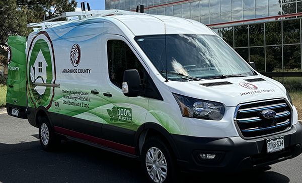 image of the County's electric van
