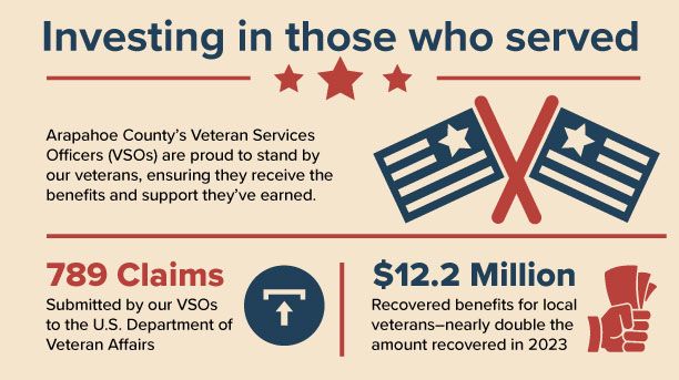 graphic of veteran services data